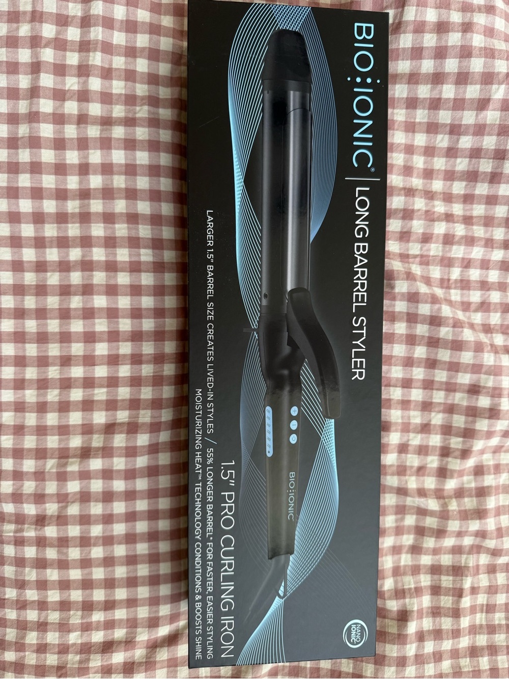 Bio Ionic 1.5" Pro Long Barrel Styler Curling Iron - Black